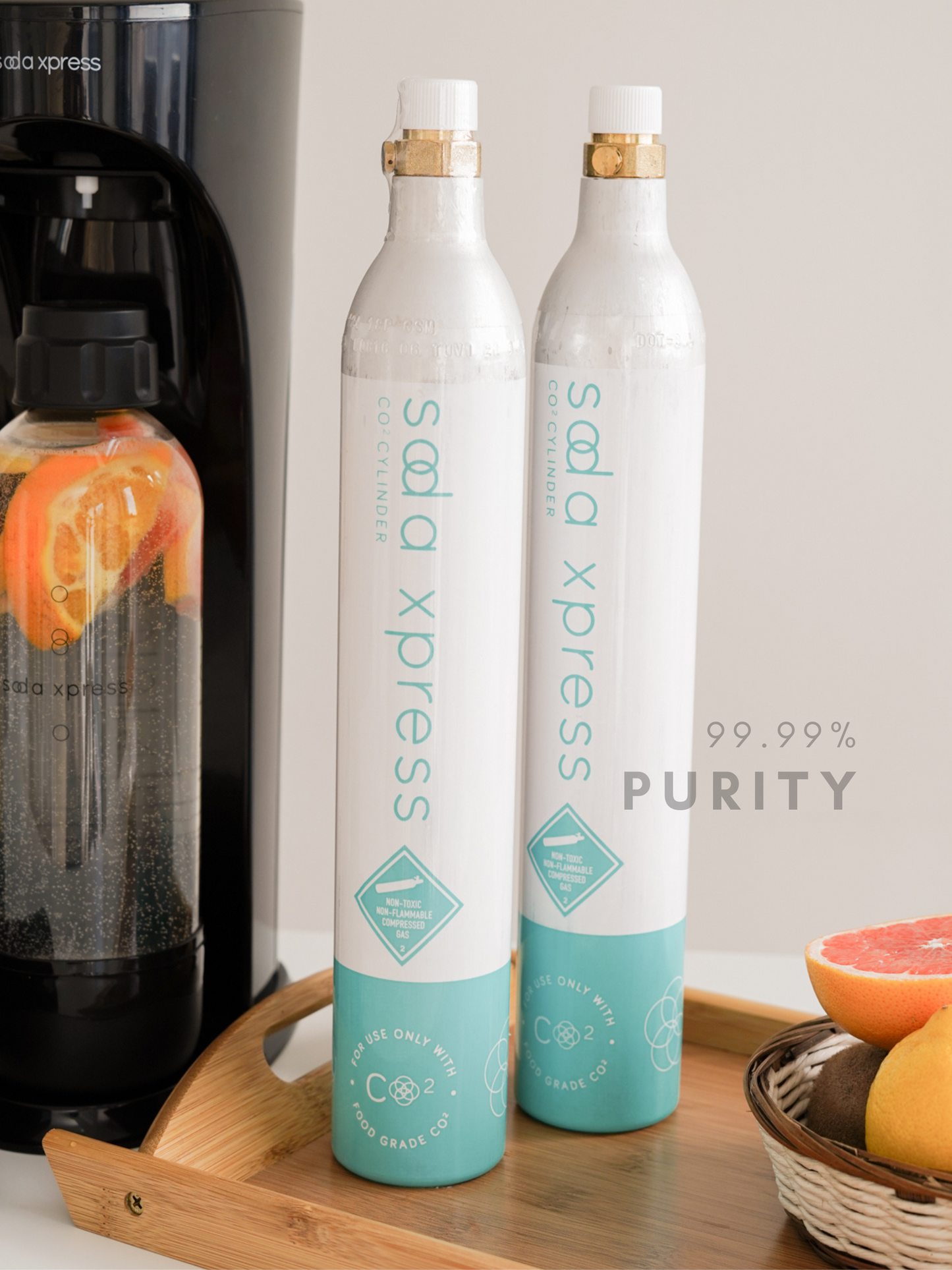 SodaXpress New Carbonating Cylinder Halal Sparkling Water Machine Co2 Carbonating Gas Soda Maker