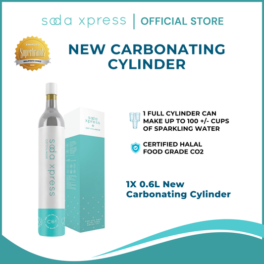 SodaXpress New Carbonating Cylinder Halal Sparkling Water Machine Co2 Carbonating Gas Soda Maker