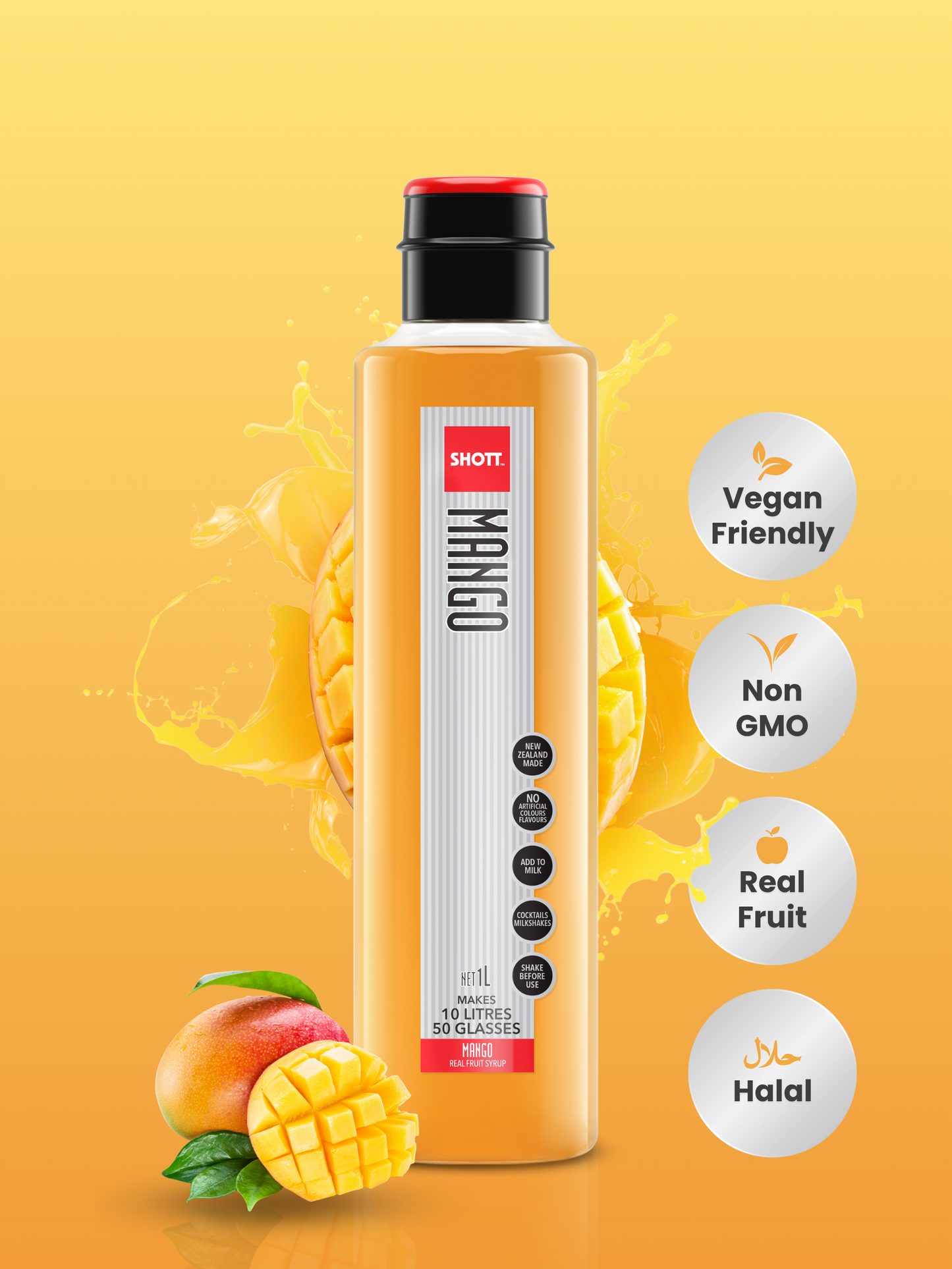 SHOTT Beverages Mango Syrup 1L