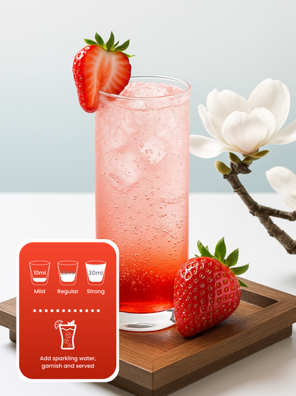 SHOTT Beverages Strawberry Syrup 1L x SodaXpress PINNACLE Starter Kit
