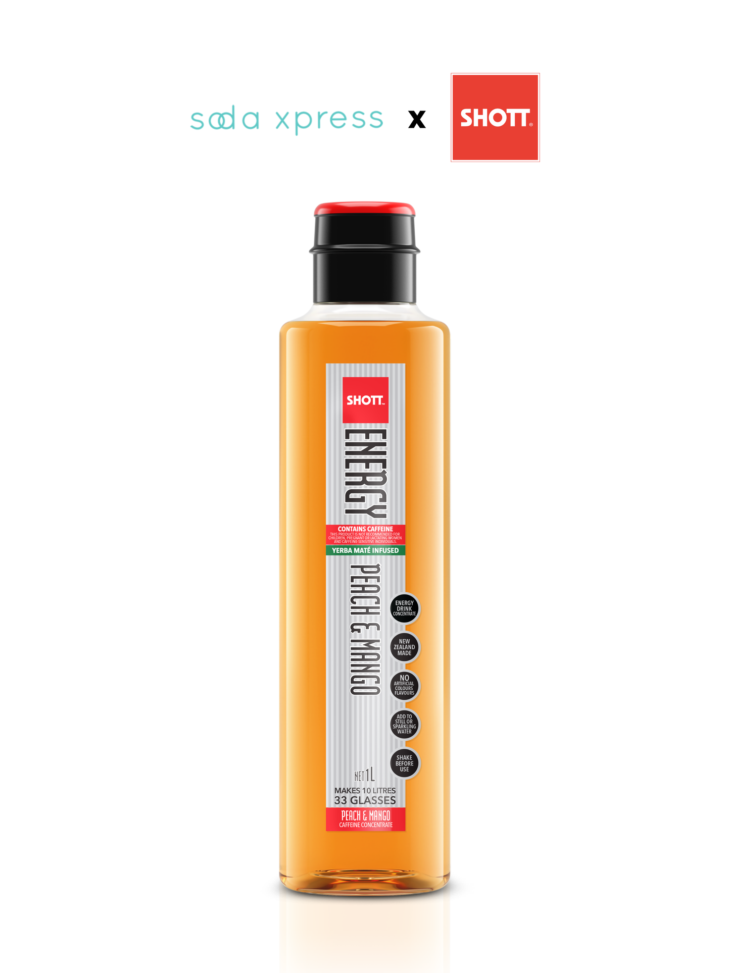 SHOTT Energy Peach & Mango (1L)