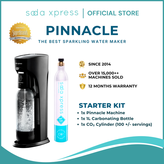 SodaXpress PINNACLE Starter Kit Soda Maker Sparkling Water Machine