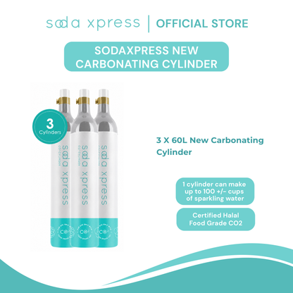 SodaXpress New Carbonating Cylinder x3 Bundle